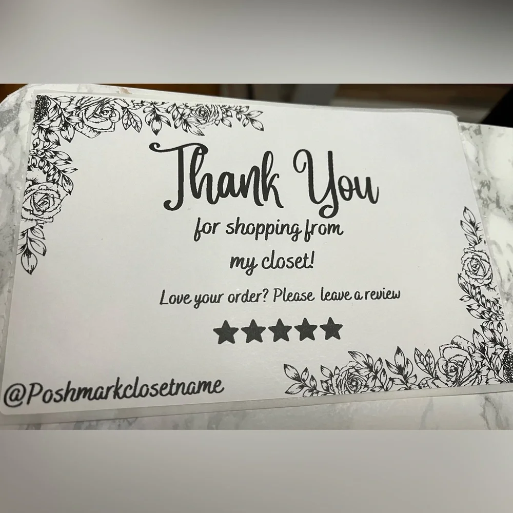 🦋HP🦋 50 Personalized Thank You Thermal Labels